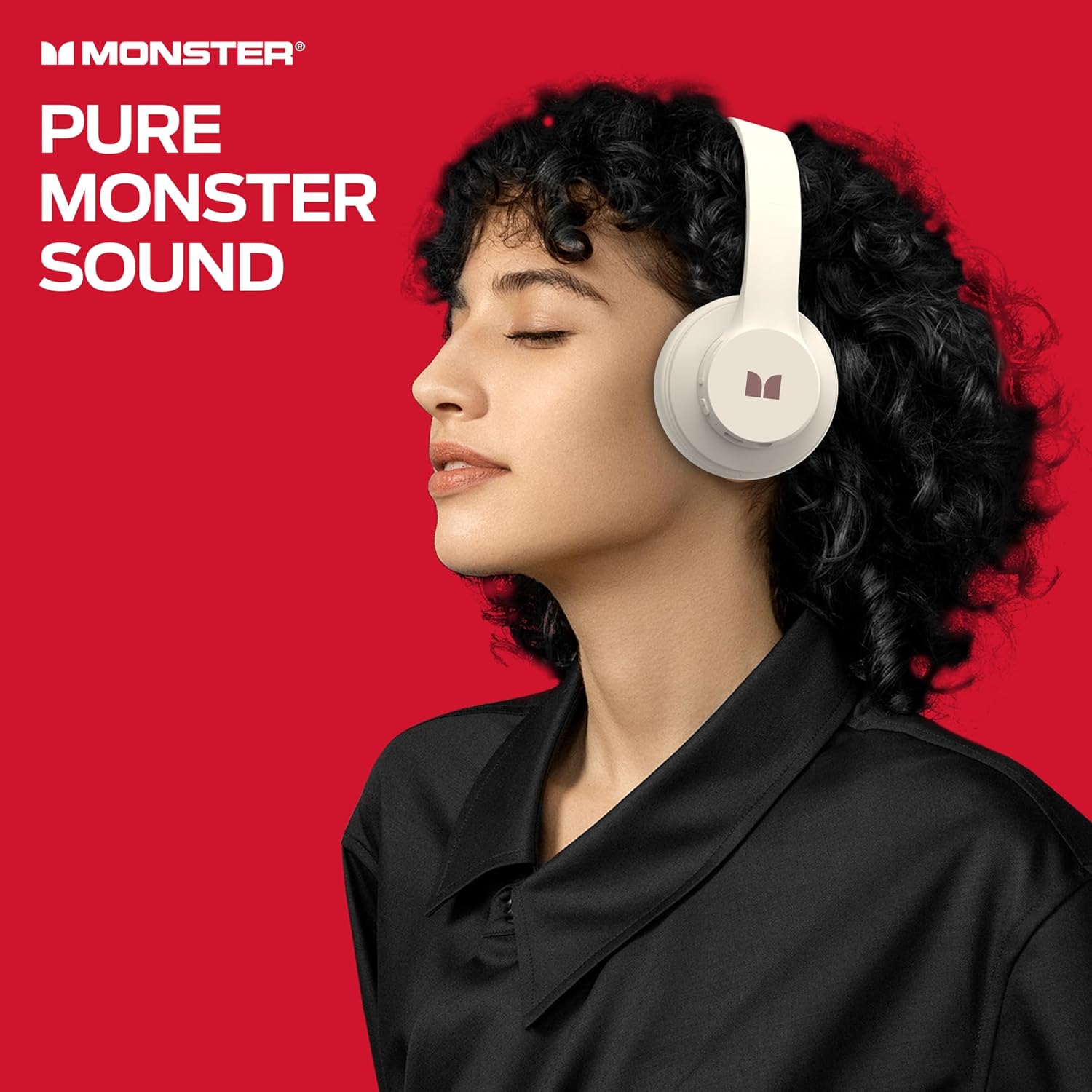 Monster Mission 100 Bluetooth Headphones, On Ear Headphones with Immersive Bass, Crystal Clear Call, 40H Playtime, Bluetooth 5.4, Comfortable Fit Wireless Headset for Travel Work (Beige) Monster Mission 100 Bluetooth Headphones, On Ear Headphones with Immersive Bass, Crystal Clear Call, 40H Playtime, Bluetooth 5.4, Comfortable Fit Wireless Headset for Travel Work (Beige)